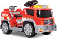 6v ride on tonka firetruck toy by huffy, red logo