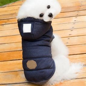 img 2 attached to 🐶 SELMAI Hooded Dog Coat for Toy Breeds: Stylish Small Puppy Clothes (Size Runs Small One to Two Sizes Than US Size)
