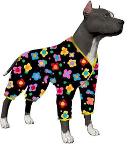 img 4 attached to LovinPet Large Dog Pajamas: Post-Surgery Wear with Evie Tossed Floral Black Prints - Lightweight Pullover PJs for Large Puppies, UV Protection and Anxiety Relief