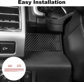 img 2 attached to Voodonala For F-150 Central Control Accessories Decoration Trim For 2015-2020 Ford F150, ABS Carbon Fiber 3Pcs (Height 2.51Inch)