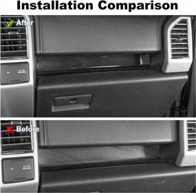 img 3 attached to Voodonala For F-150 Central Control Accessories Decoration Trim For 2015-2020 Ford F150, ABS Carbon Fiber 3Pcs (Height 2.51Inch)