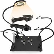 ultimate soldering workstation with magnetic helping hands and magnifying-lamp - perfect for diy desoldering and pcb holder logo