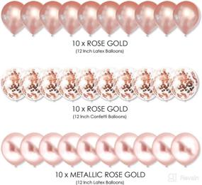 img 2 attached to 🎉 PartyForever Rose Gold Happy Birthday Balloons: 16-Inch Letters Banner for Girls and Women - Decorations and Supplies