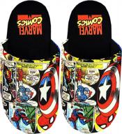 marvel avengers comic slippers black logo