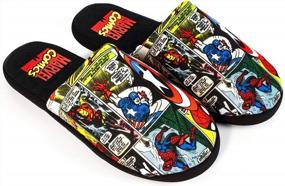 img 1 attached to Marvel Avengers Comic Slippers Black