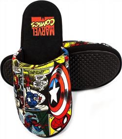 img 3 attached to Marvel Avengers Comic Slippers Black