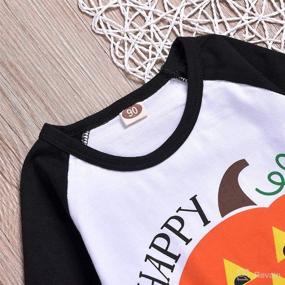 img 2 attached to Toddler Halloween Pumpkin T Shirt Clothes Apparel & Accessories Baby Girls