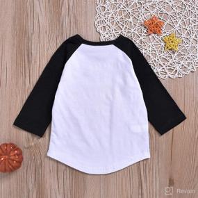 img 3 attached to Toddler Halloween Pumpkin T Shirt Clothes Apparel & Accessories Baby Girls