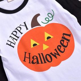 img 1 attached to Toddler Halloween Pumpkin T Shirt Clothes Apparel & Accessories Baby Girls