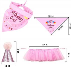 img 1 attached to Pamper Your Pooch With 12 Piece Pink Themed Dog Birthday Party Supplies: Hats, Tutus, Scarfs, Banner And Outfit!