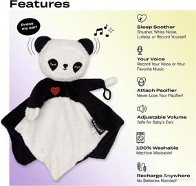 img 2 attached to Hushko White Noise Baby Sound Machine: Sleeping Toy Panda - Soothe Your Baby's Sleep with Shusher, Heart Beat, Lullaby & More!