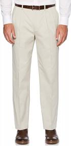 img 3 attached to Savane Men's Stretch Ultimate Performance Pleated Chino Pants with Expandable Waistband (30-60 Big & Tall): Style, Comfort, and Versatility!