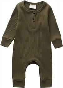 img 4 attached to Newborn Baby Girl Summer Cotton Linen Jumpsuit Ruffle Romper Outfit