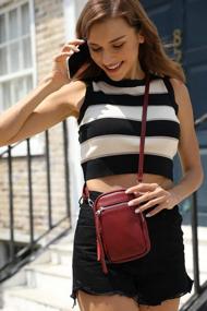 img 3 attached to Genuine Leather Wallet Purse With Cell Phone Pocket For Women - Befen Small Crossbody Bag Ideal For Everyday Use