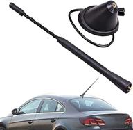 🐎 heart horse 9" aerial antenna base+whip - compatible with vw jetta golf gti passat beetle - flexible rubber antenna for enhanced fm/am reception logo