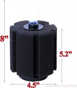 img 1 attached to Efficient Aquarium Filtration With XY-380 Sponge Filter - 4.5" Diameter X 8.0" Height (1 Unit)