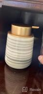 img 1 attached to 11 Oz Marble Gold Inlay Ceramic Lotion Dispenser Liquid Hand Soap Pump Bottle For Kitchen Bathroom - Coffeezone (Marble Green) review by Rodney Bullock