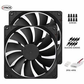 img 3 attached to 👉 Quiet High Performance 140mm Case Fan with 3pin/4pin Molex Connector, 12V DC Computer CPU Fan, 1000RPM – Pack of 2