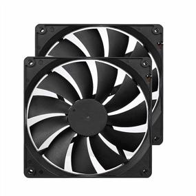 img 4 attached to 👉 Quiet High Performance 140mm Case Fan with 3pin/4pin Molex Connector, 12V DC Computer CPU Fan, 1000RPM – Pack of 2