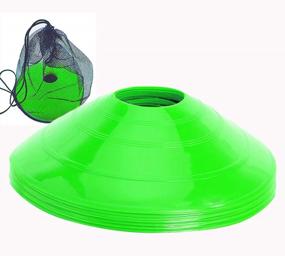 img 4 attached to 10Pcs Green BiAnYC Pro Disc Cones - Agility Training/Soccer/Football/Kids Field Games Markers