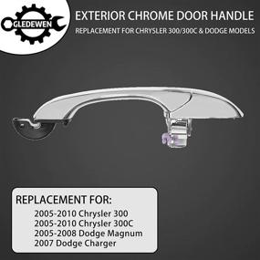 img 3 attached to Exterior Door Handle Set for Chrysler 300, Dodge Magnum & Charger 🚪 │Front Rear Left Right Outside Handle Replacement 2005-2010 │ Replaces OEM# CH1310142, 5065801AG, 4589009AH