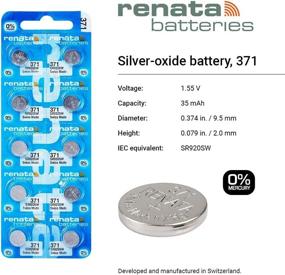 img 3 attached to Renata 371 SR920SW Watch Battery: 5 Batteries in a Convenient Strip