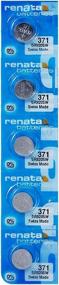 img 4 attached to Renata 371 SR920SW Watch Battery: 5 Batteries in a Convenient Strip