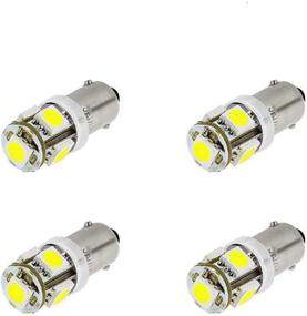 img 4 attached to 1445 LED Bulb BA9S LED 12V, Makergroup Miniature Bayonet Base Lights for RV Camper Trailer Car Boat Interior Light Bulbs, Map Reading Instruments Lights, Daylight White 6000K, Pack of 4