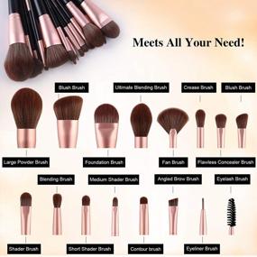 img 1 attached to Get Flawless Makeup With Daubigny'S 16Pcs Premium Synthetic Brush Set For Professional Foundation, Powder, Concealers, Eye Shadows And Blush