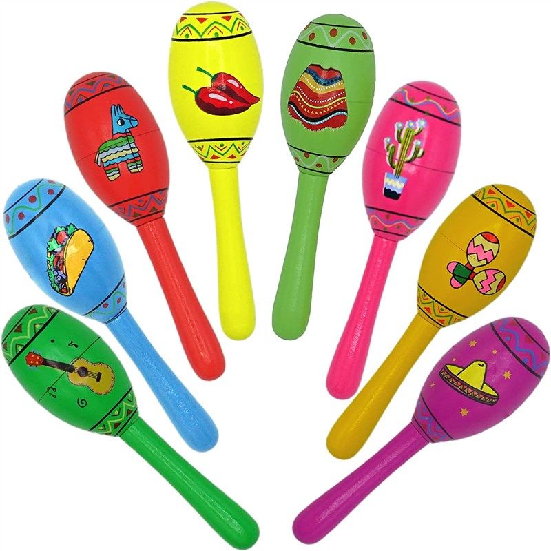 fiesta maracas kids adults wooden 로고