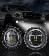 dot certified led fog light assembly with daytime running lights for 2005-2011 tacoma and 2007-2013 tundra - compatible tundra led fog lamps by issyauto logo