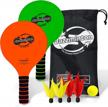 jazzminton: the ultimate paddle ball game for indoor and outdoor fun - complete with carry bag, wooden racquets, shuttlecocks and ball! logo