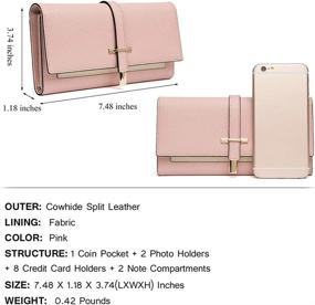 img 2 attached to Slim Trifold Designer Leather Wallet For Women: CLUCI Credit Card Holder With Stylish Features