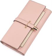 slim trifold designer leather wallet for women: cluci credit card holder with stylish features логотип
