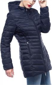 img 2 attached to Women'S Lightweight Packable Puffer Jacket: Rokka&Rolla Water-Resistant Hooded Winter Long Coat