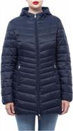 women's lightweight packable puffer jacket: rokka&rolla water-resistant hooded winter long coat logo