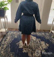 img 1 attached to Stay Fashionable And Casual With LookbookStore'S Long Sleeve Jean Dress For Women - Denim Babydoll Shirt Dress With Button Down Detailing review by Felicia Evans