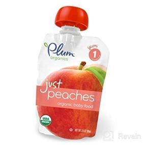 img 2 attached to 🍑 Plum Organics Just Fruit Peaches: Delicious 3.5-Oz Pouches (Pack of 12)