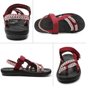 img 2 attached to Support Walking Sandals Handmade Adjustable Women's Shoes : Athletic