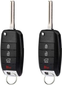 img 3 attached to 🔑 2014-2015 Kia Optima Keyless Entry Flip Remote (NYODD4TX1306-TFL) Key Fob, Set of 2 with Improved SEO