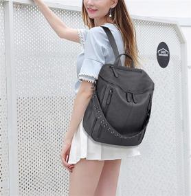 img 3 attached to 🎒 UTO Convertible Rucksack Shoulder Women's Handbags & Wallets - Fashion Backpacks