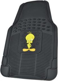 img 3 attached to 🐤 All-Weather Heavy Duty BDK Tweety Bird Car Floor Mats: Warner Bros Looney Tunes Officially Licensed & Reliable Auto Protection, Rubber Liners for Car Truck Van SUV, Black (WBMT-1172)