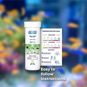 img 2 attached to 🐠 DIP &amp; GO Aquarium Test Strips for Ammonia Levels. Easy-to-Read, Color Corrected Results. Range-Guided Ammonia Test Kit for Aquariums.