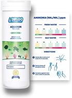 🐠 dip &amp; go aquarium test strips for ammonia levels. easy-to-read, color corrected results. range-guided ammonia test kit for aquariums. logo