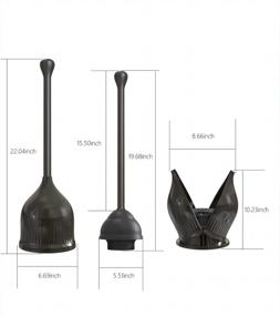 img 3 attached to Heavy Duty YANXUS Toilet Plunger With Holder - Efficient, Drip-Free & Hideaway Design!