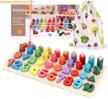 montessori math fun: lemostaar wooden fishing game with shape and number sorter puzzle board logo