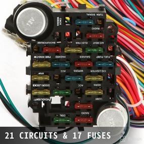 img 1 attached to 🔌 Mophorn 21 Circuit Wiring Harness Kit: Complete Wiring Solution with Long Wires, 21 Color-coded Circuits, and 17 Fuses for Chevy, Mopar, Hotrods, Ford, Chrysler Universal