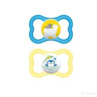 👶 mam air pacifiers (2 pack) - sensitive skin friendly & ideal for breastfed babies - 6+ months - baby boy pacifiers (pack of 2) logo