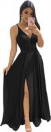 stylish and elegant: yorformals women's spaghetti straps v-neck chiffon bridesmaid dresses with slit logo