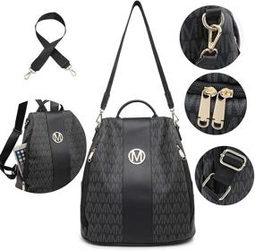 img 1 attached to Stylish MKP Lightweight Backpack for Women with Signature Anti-Theft Design